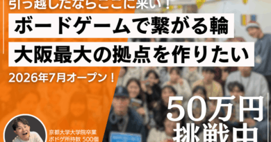 ボードゲームラボ復活のためクラウドファンディング始動