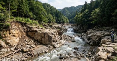 能登半島地震の隆起で生じた「滝」が川を遡上、東北大などが段丘形成プロセスを高精細観測