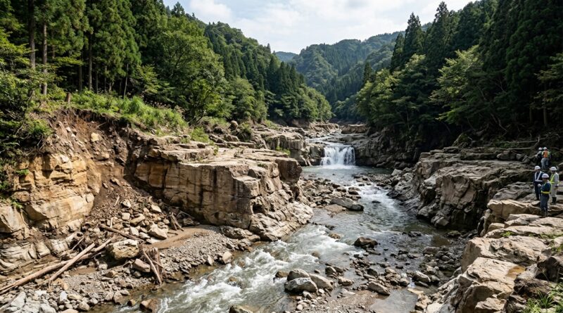 能登半島地震の隆起で生じた「滝」が川を遡上、東北大などが段丘形成プロセスを高精細観測